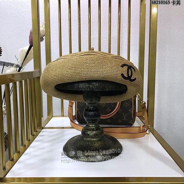 Chanel女士帽子 香奈兒新款波紋設計百搭貝雷帽  mm1409
